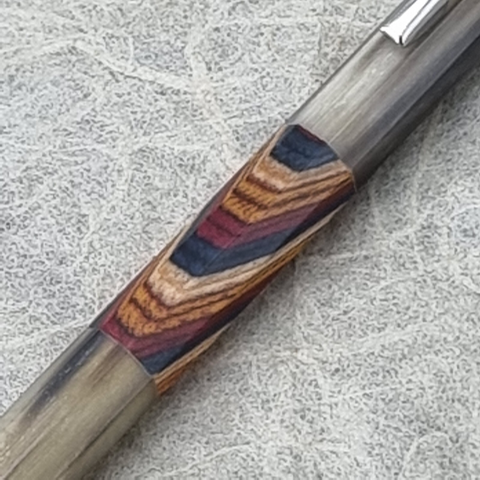 Hand Crafted Pentel P-205(0.5mm) Mechanical Pencil with Octagonal Buffalo Barrel