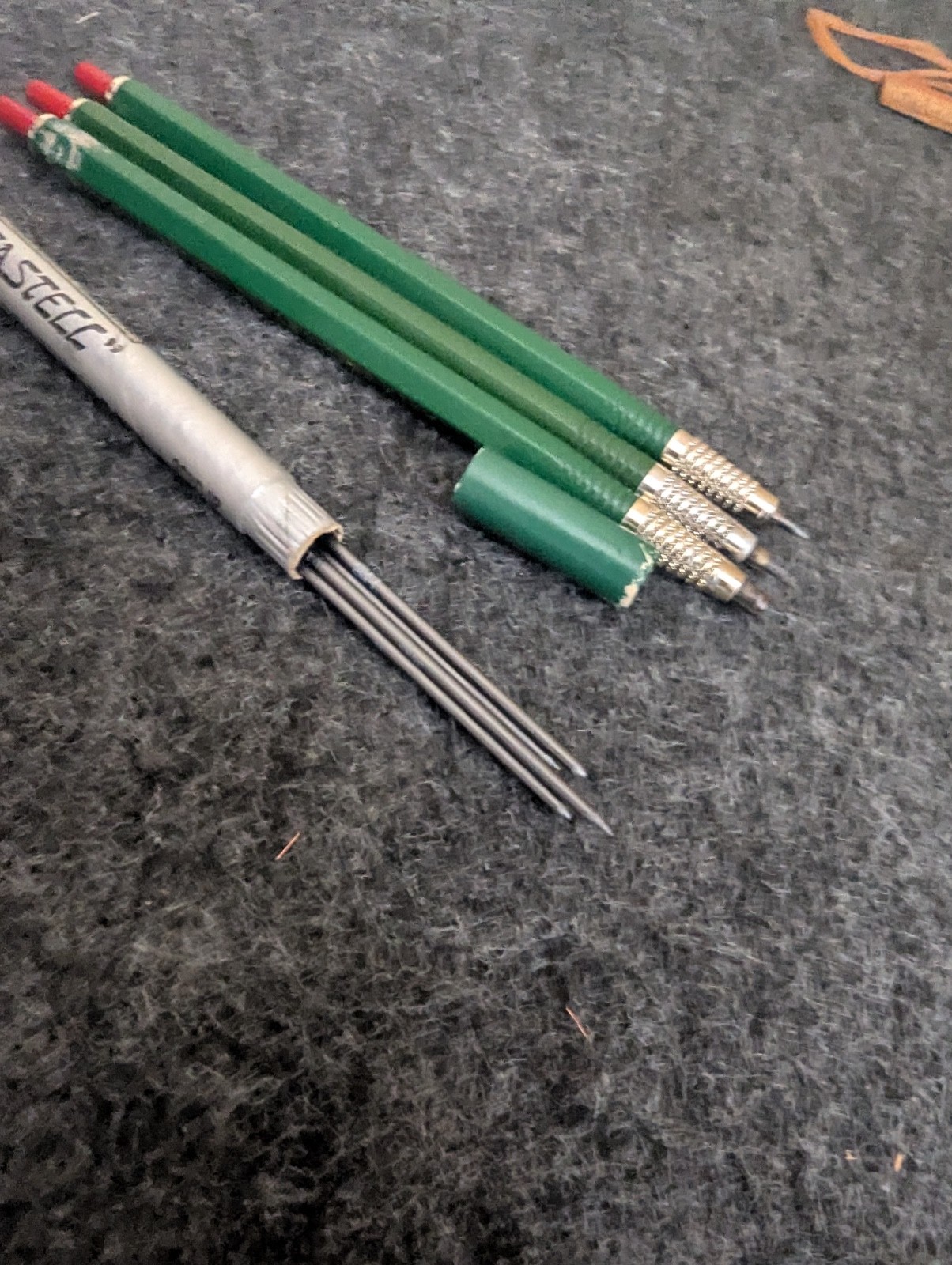 lot of 3 A. W. Faber-Castell 9400 Dark Green Locktite Mechanical Pencil JM