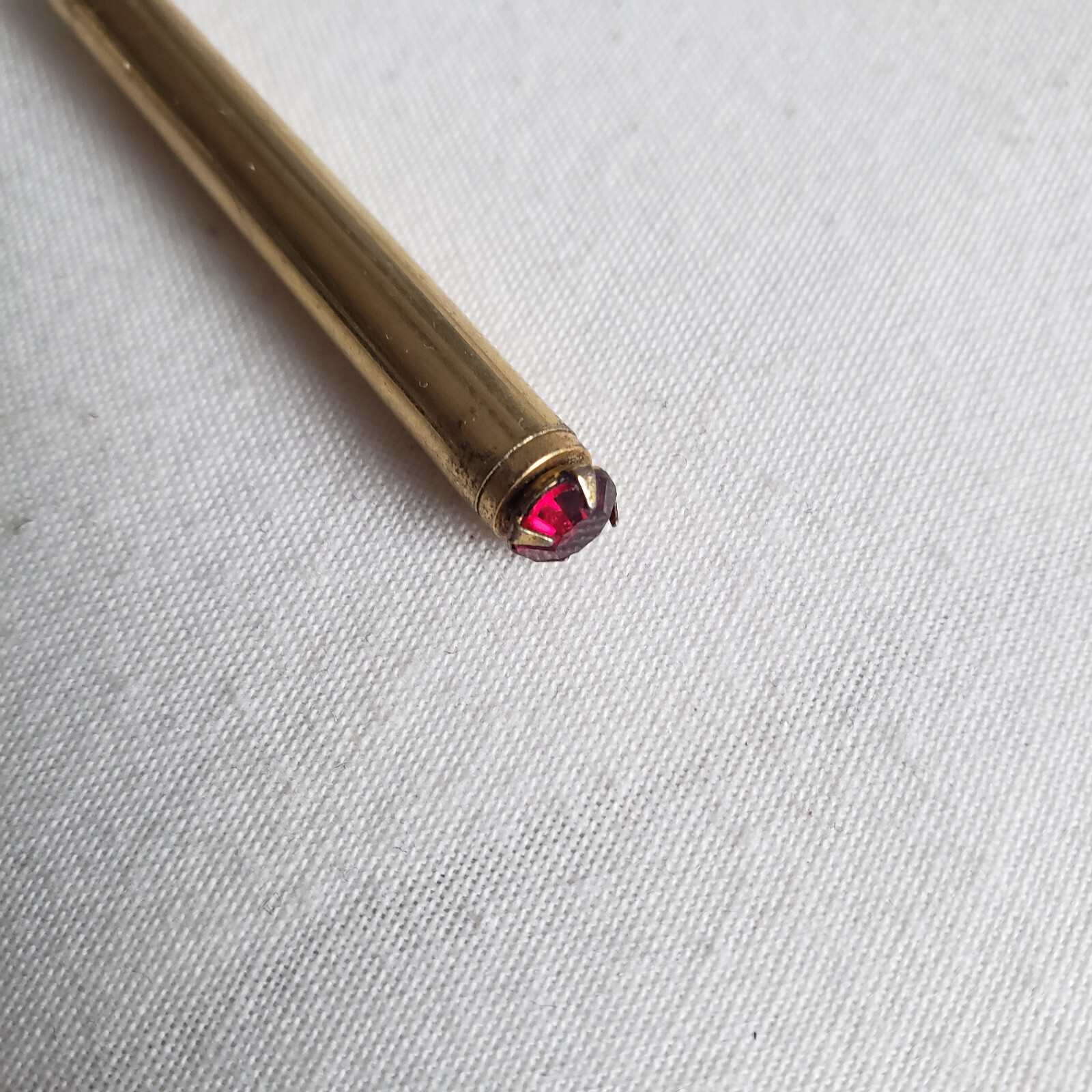 Vintage Fancy Gold Tone Rhinestone Scepter Mini Twist Mechanical Pencil