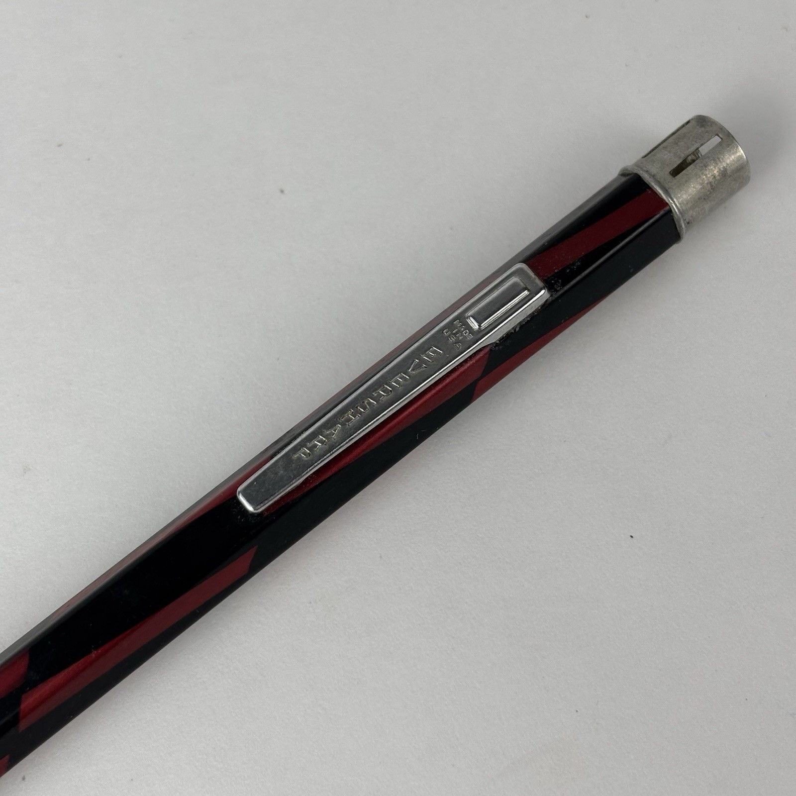 Vintage Celluloid Red Burgandy and Black Eversharp Mechanical Pencil Art Deco