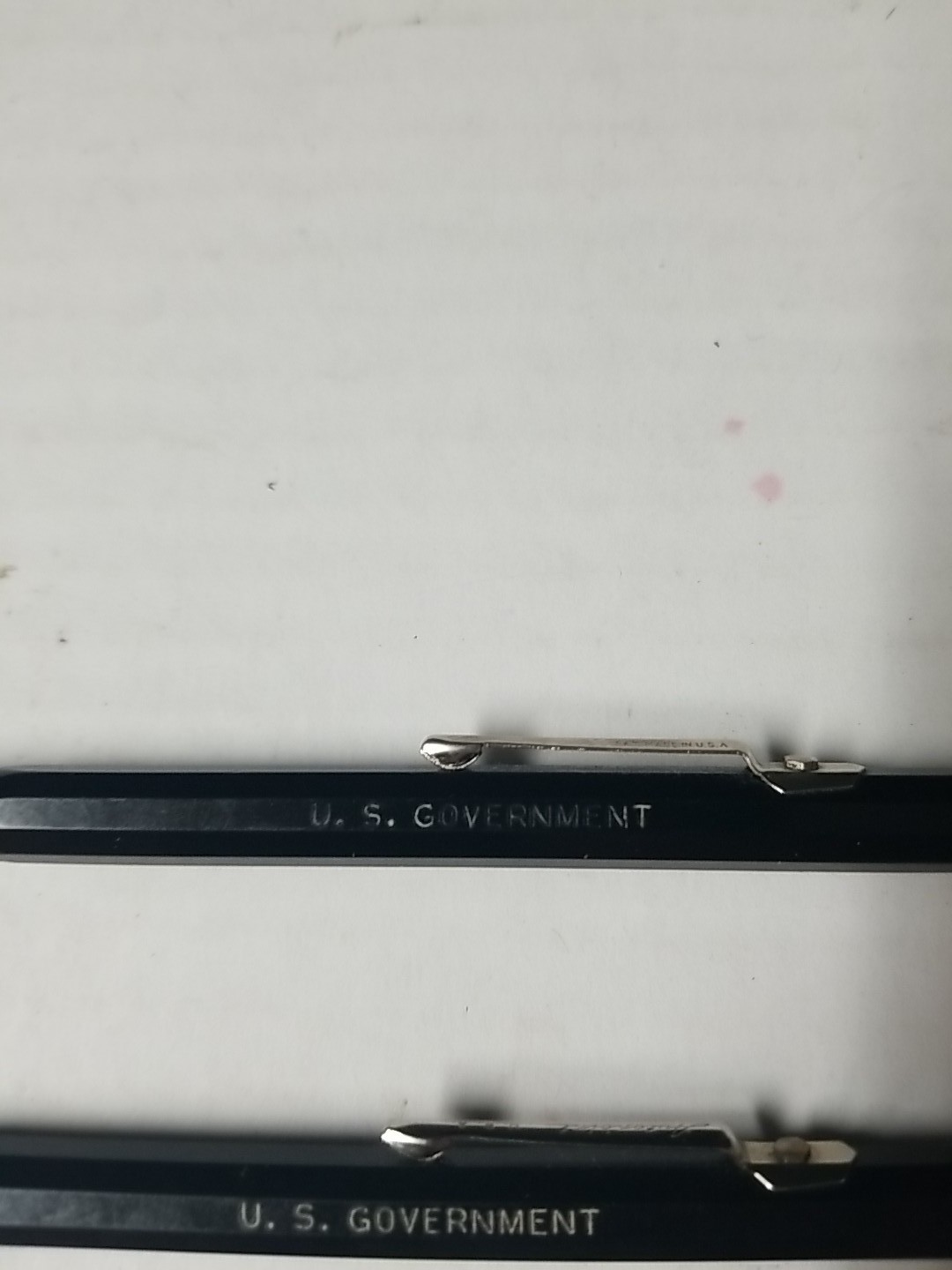2 Vintage Autopoint Mechanical Pencils Black Red Twist Action US Government lot