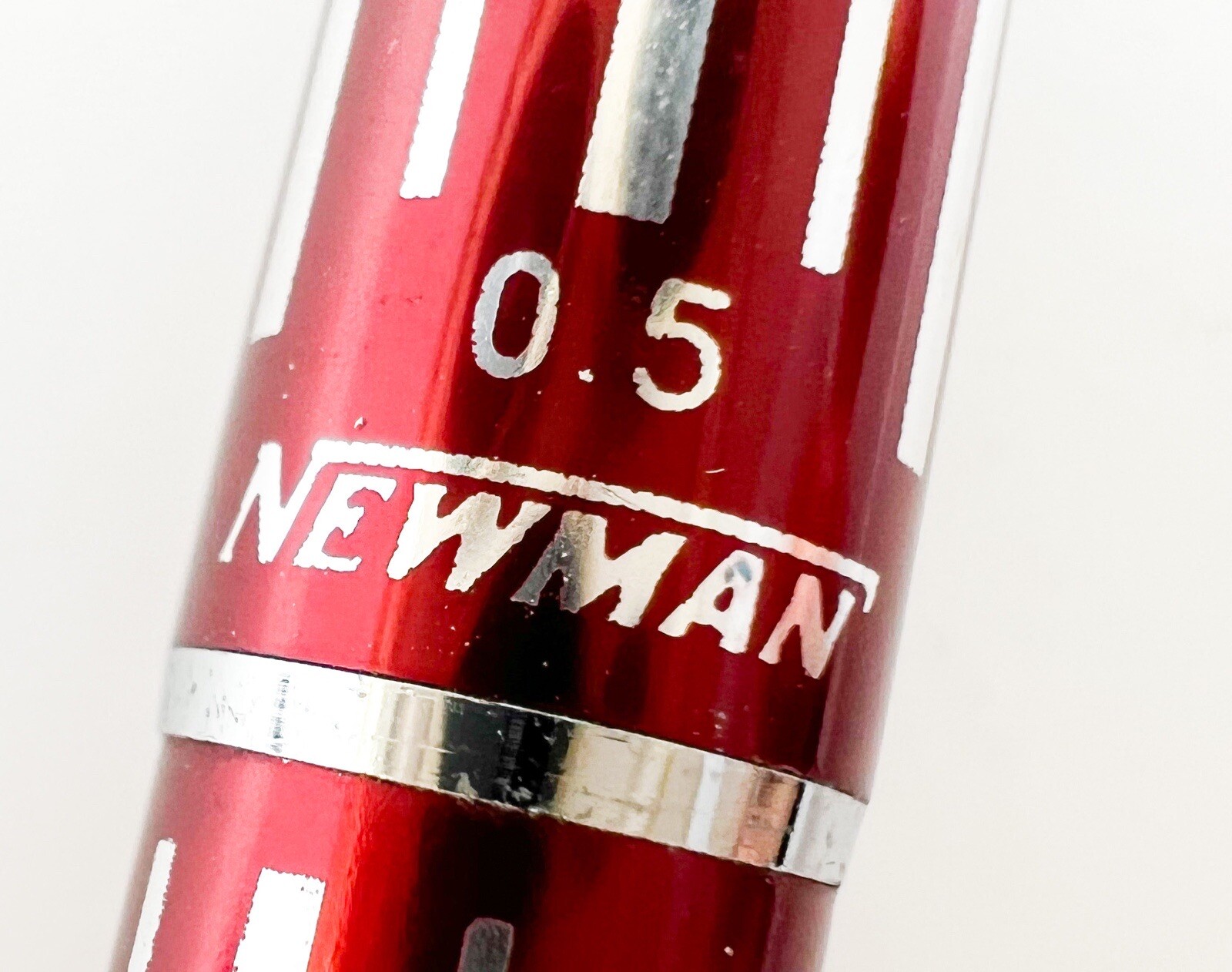 NOS Newman Mechanical Pencil 0.5mm sliding Sleeve Retractable Lead Sleeve Red