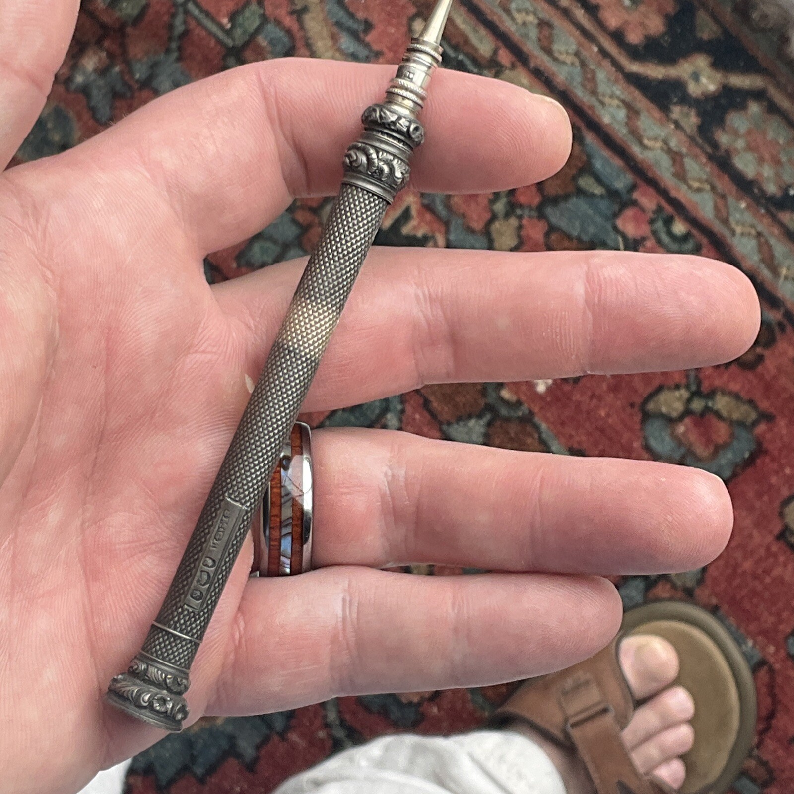 Antique Sampson & Mordan Sterling Silver Retractable Pencil Date Mark 1833