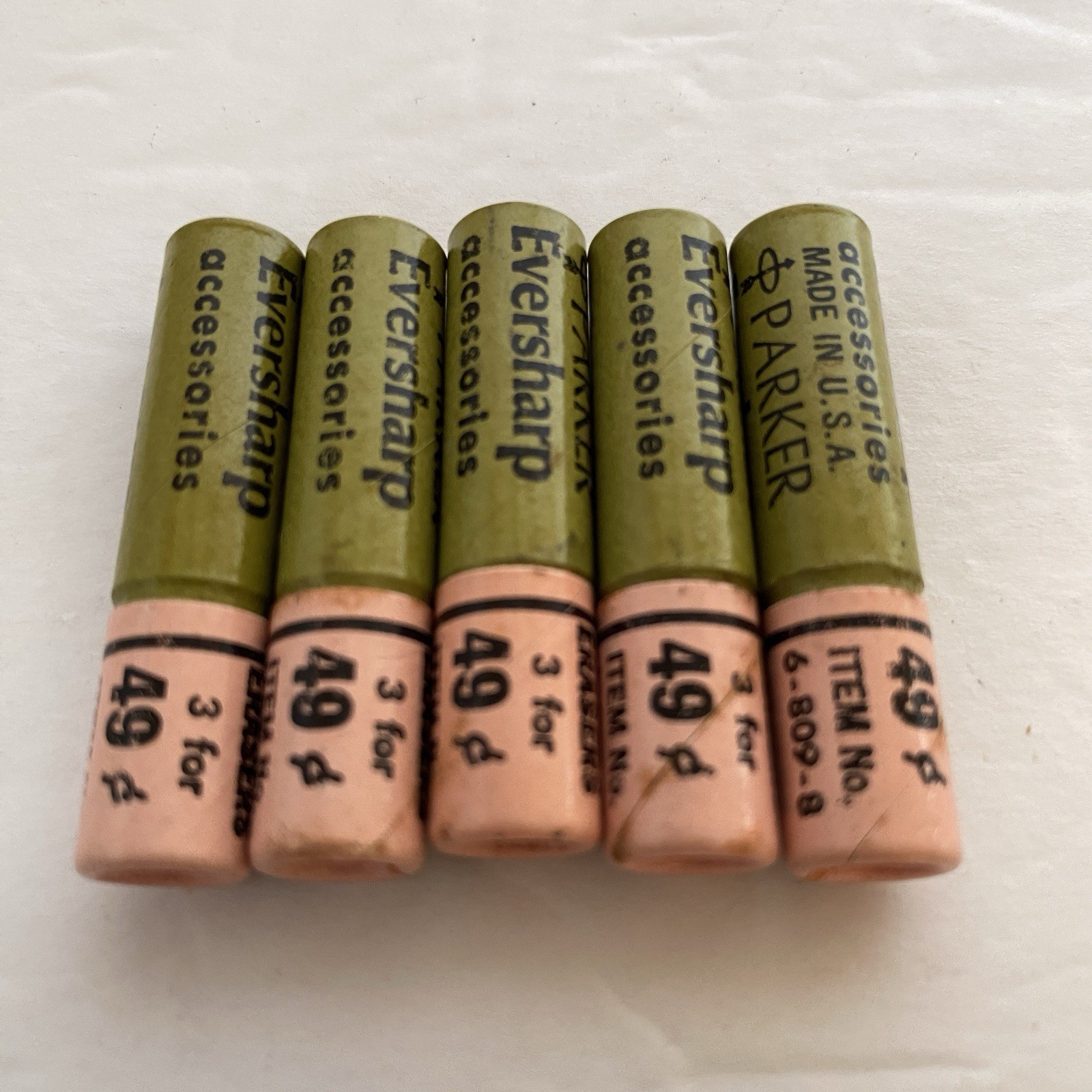 Vintage Parker Eversharp Writefine Eraser Refills 6-809-8 NOS Made in USA Lot 5