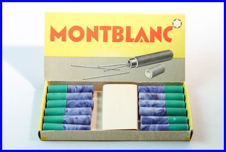 GREEN 1.2 mm MONTBLANC PIX 25 mm lead pencil refills in original tube 1950ies