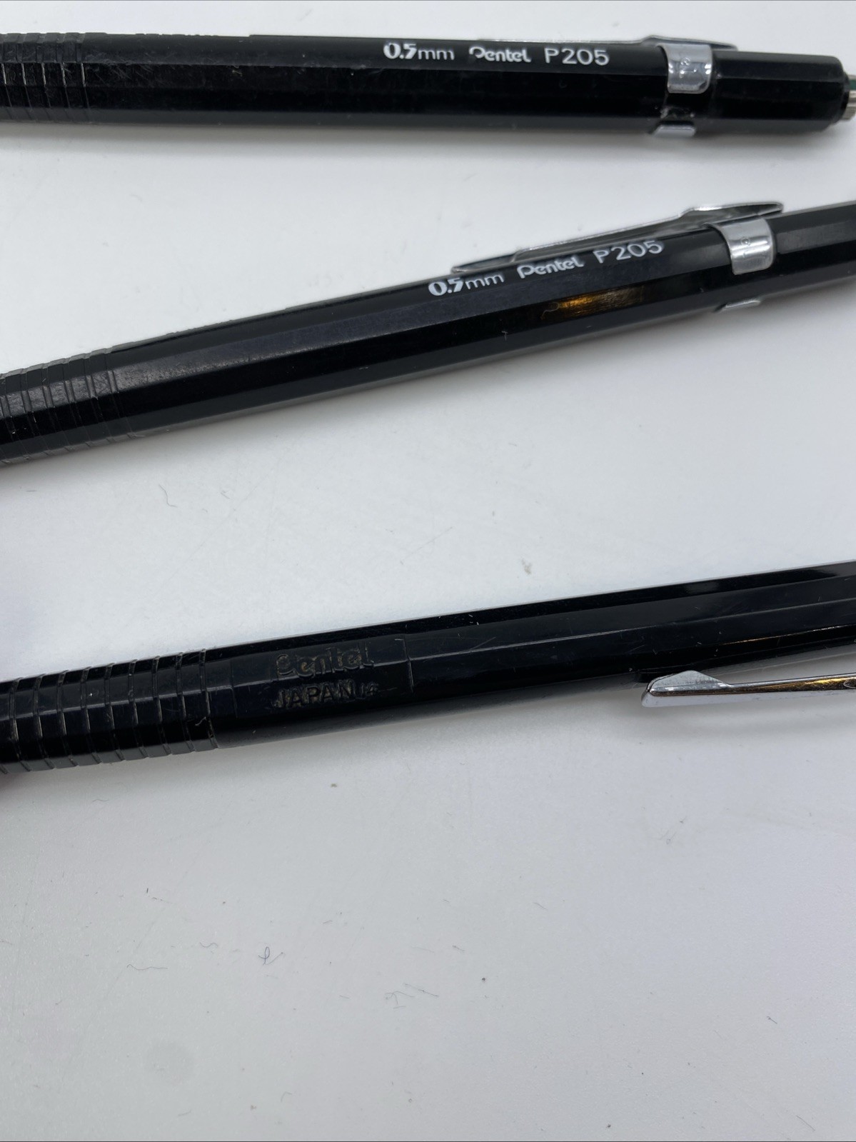Vintage Pentel 0.5mm P205 3 Pack Drafting Mechanical Pencils Japan 14 35 39