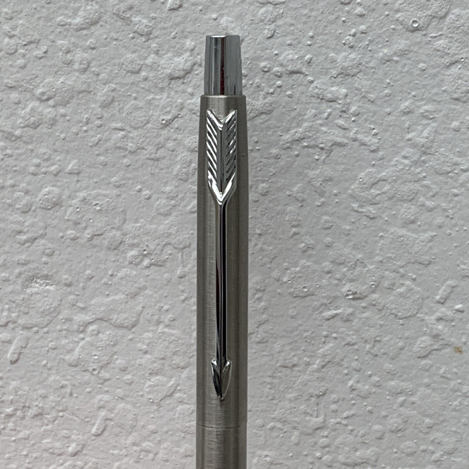 Vintage Parker Mechanical Pencil Brushed Stainless Steel Arrow Clip USA RARE