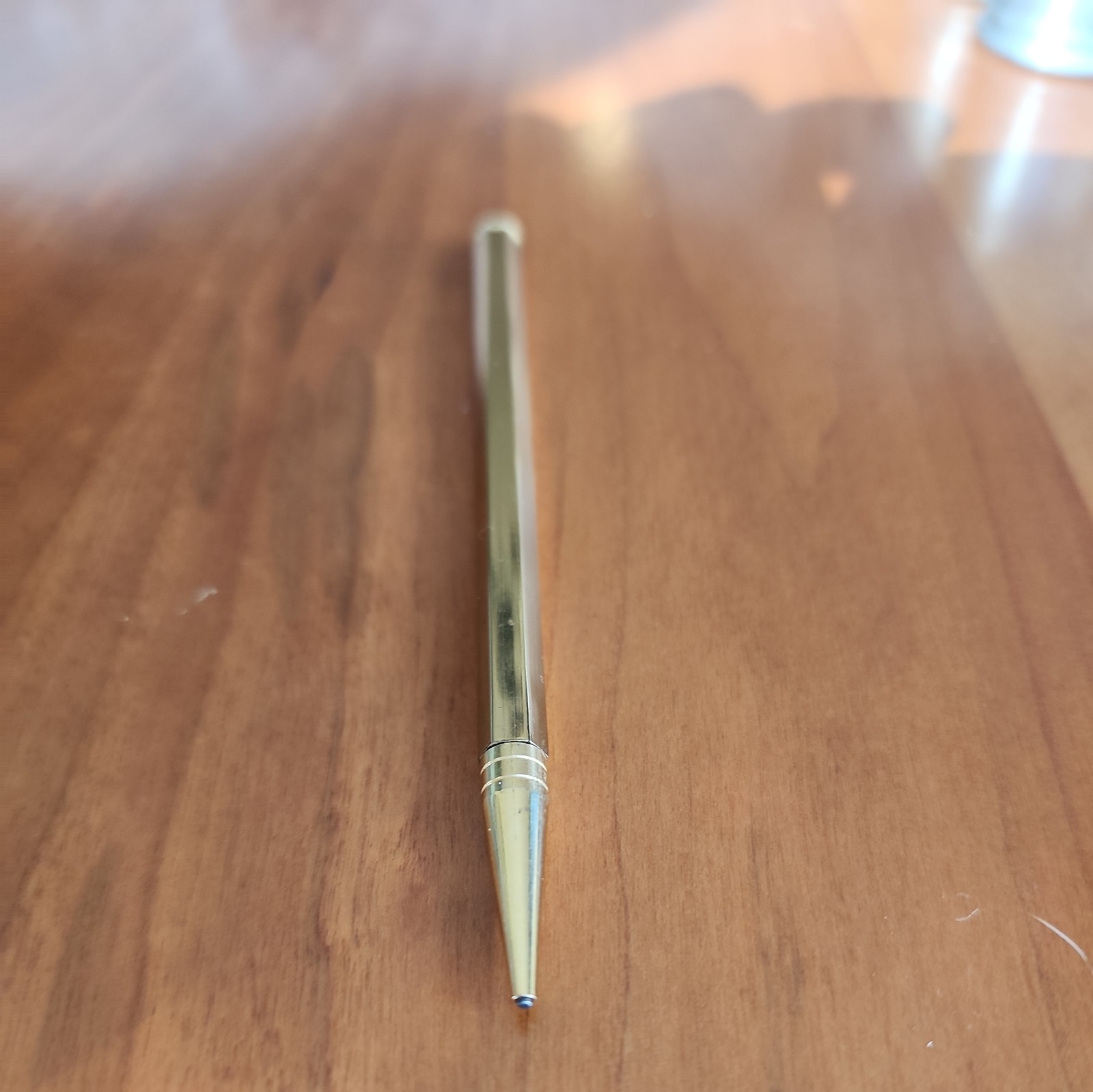 Vintage 4-1/2″ Mini Hexagonal Mechanical Pencil with Brass Housing and Lead