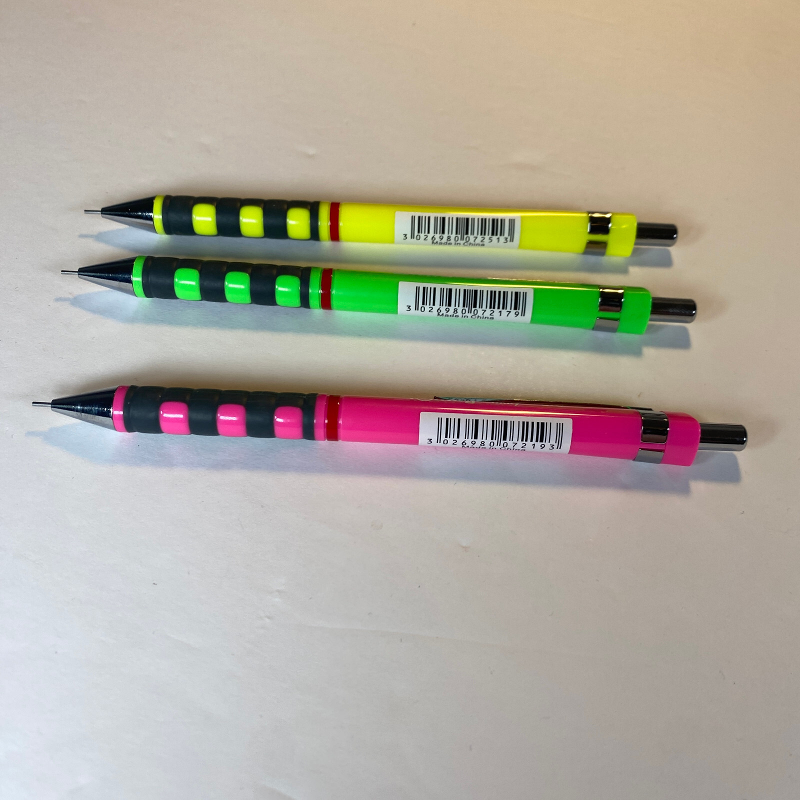 NEW Rotring Tikky 0.5 mm Mechanical Pencil Lot of 3 Grip Green Yellow Pink