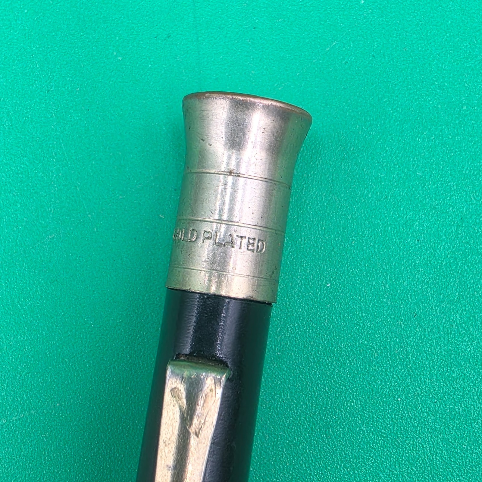 Vintage UNBRANDED 14kt Gold Plated Mechanical Pencil w Original Eraser & Lead
