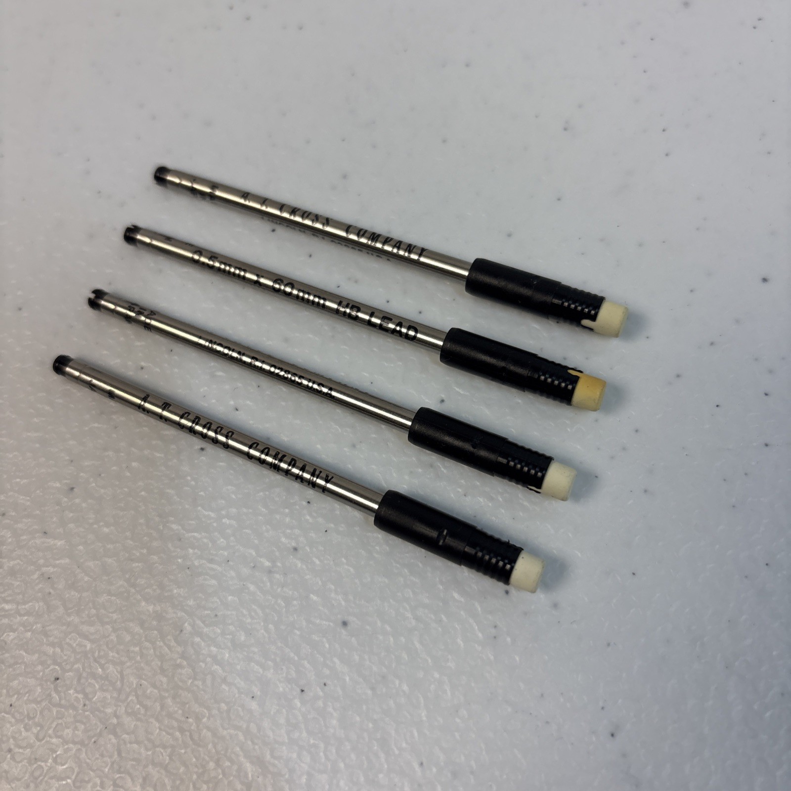 4 Vintage Cross Mechanical Pencil Refills 0.5mm HB Lead & Eraser Unused