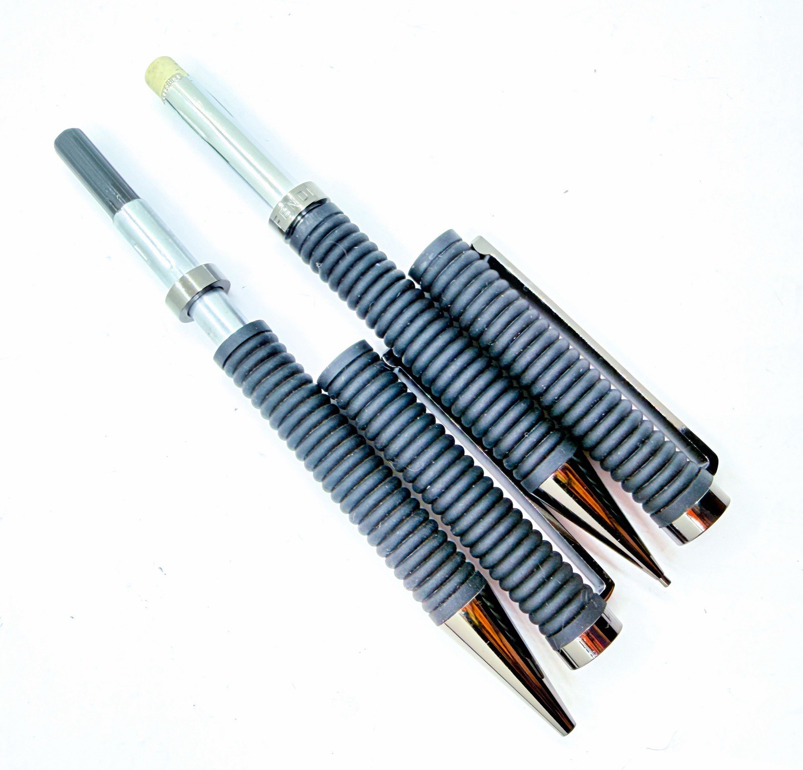 NOS Fendi Mechanical Pencil 0.5mm Continues Twist & Ballpoint Pen Set With Case