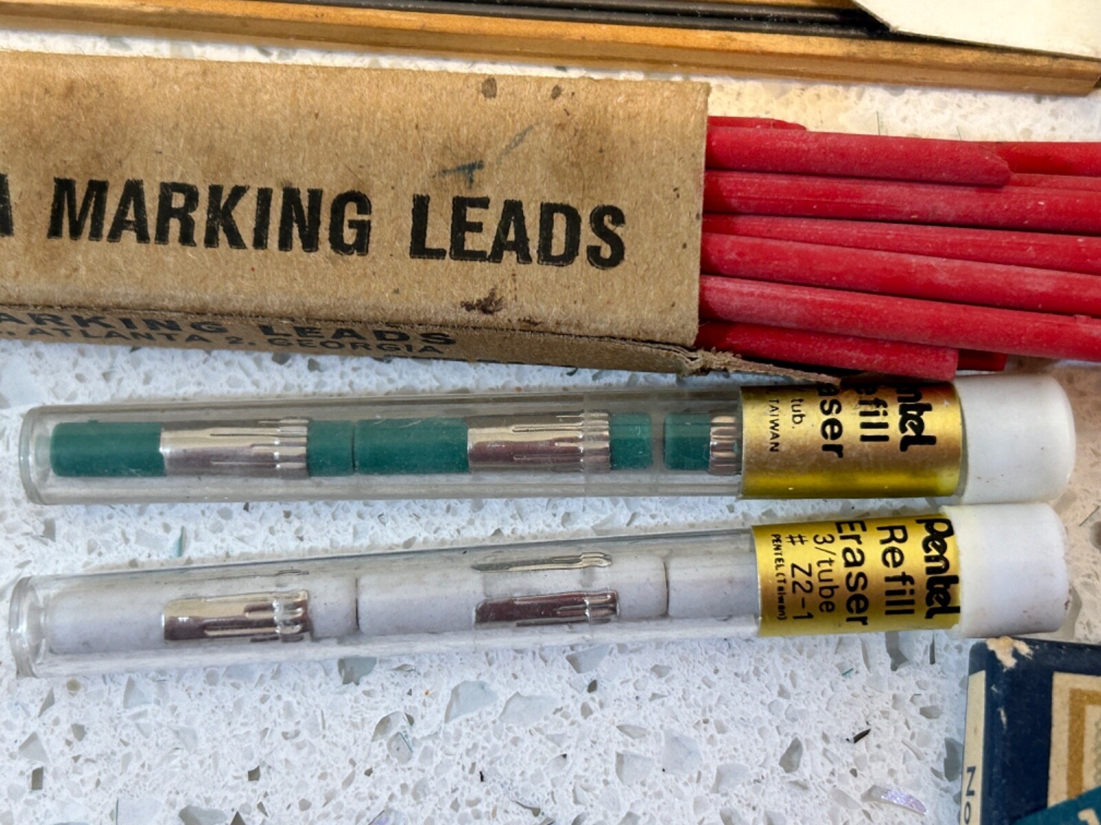 Pentel 0.5mm Hi-Polymer & Super Refill Pencil Leads 6 Full Tubes in Orig. Box