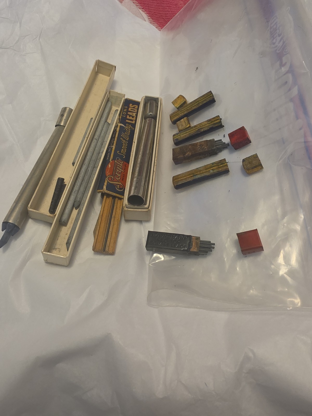 Vintage Mechanical Pencil Lead And METAL Holders
