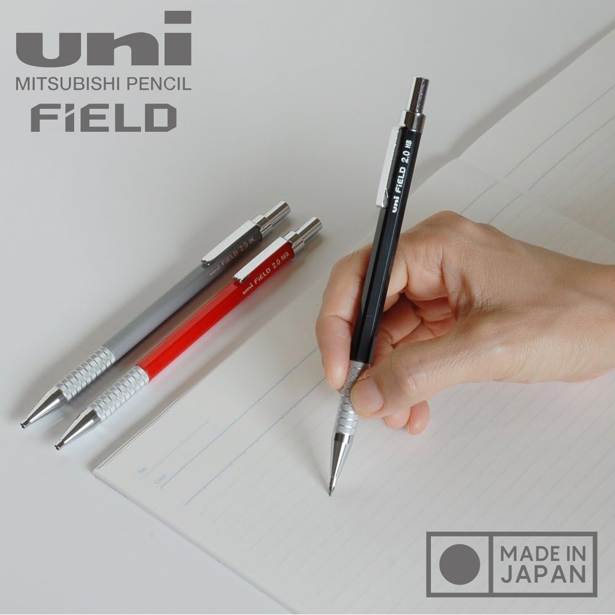 Mitsubishi Uni-Ball FIELD 2.0mm Click-to-Feed Mechanical Pencil Made in Japan