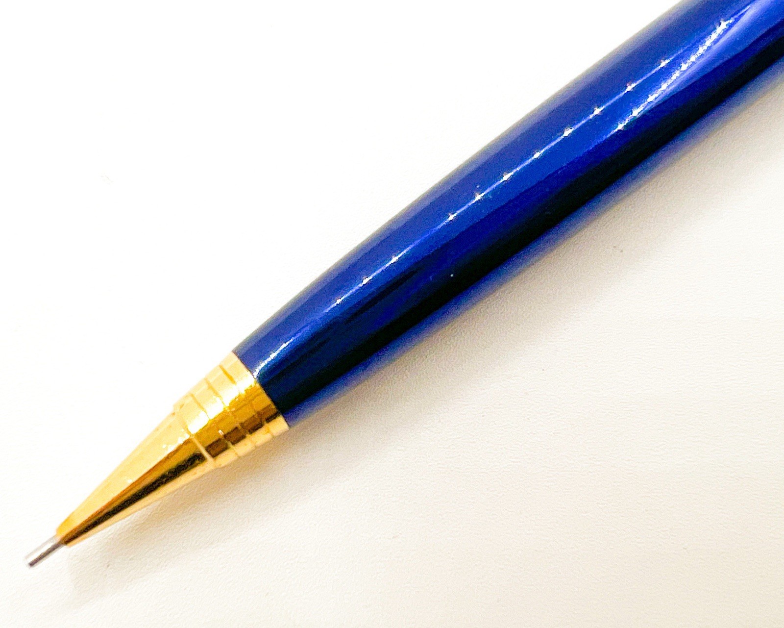 Platinum Bonito Mechanical Pencil 0.5 mm Blue Gold Trim Push Cap Functional
