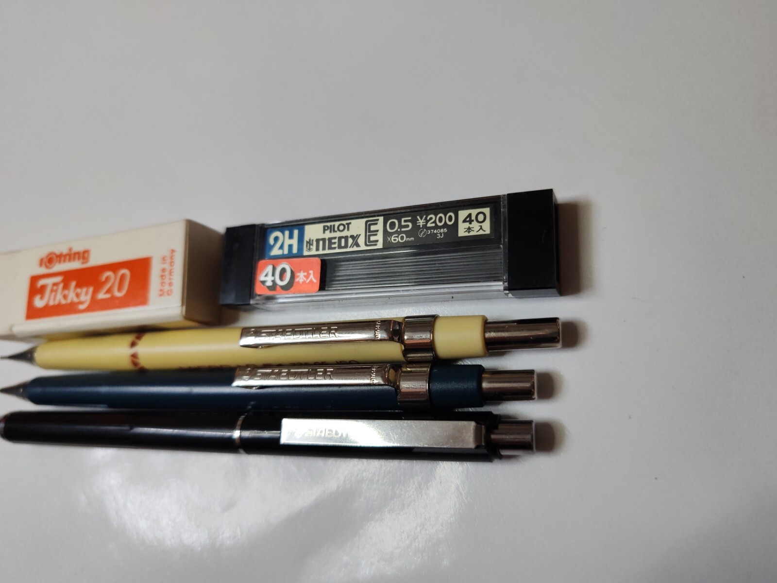 Vtg New 3Pcs Rotring Eraser Staedtler Micro Retro Microfix Mechanical Pencil 0.5