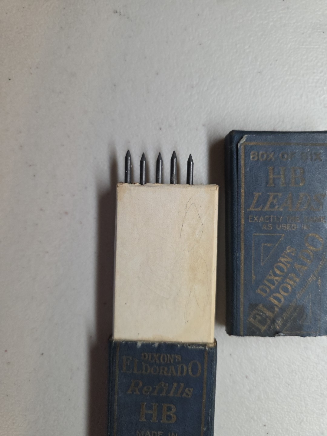 Vintage Box of Dixon’s Eldorado HB Refill Leads – 5 Unused – Box Nice Condition