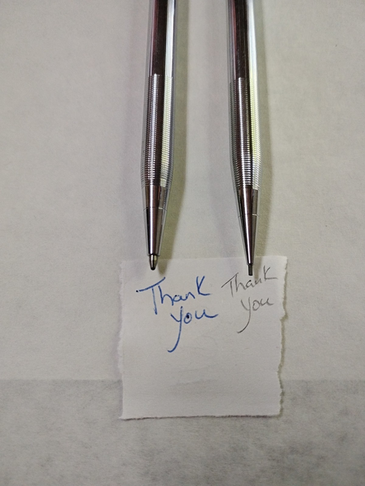 Vintage Cross Silver Chrome Mechanical Pencil and Pen Set Made in USA #P10