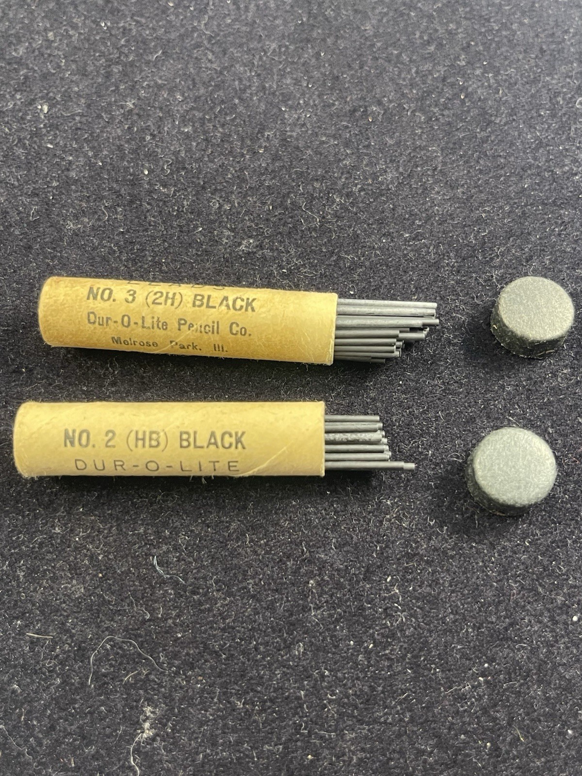 (7) Vintage 1940s / 50s Due-O-Lite Mechanical Duel End Drafting Colored Pencils