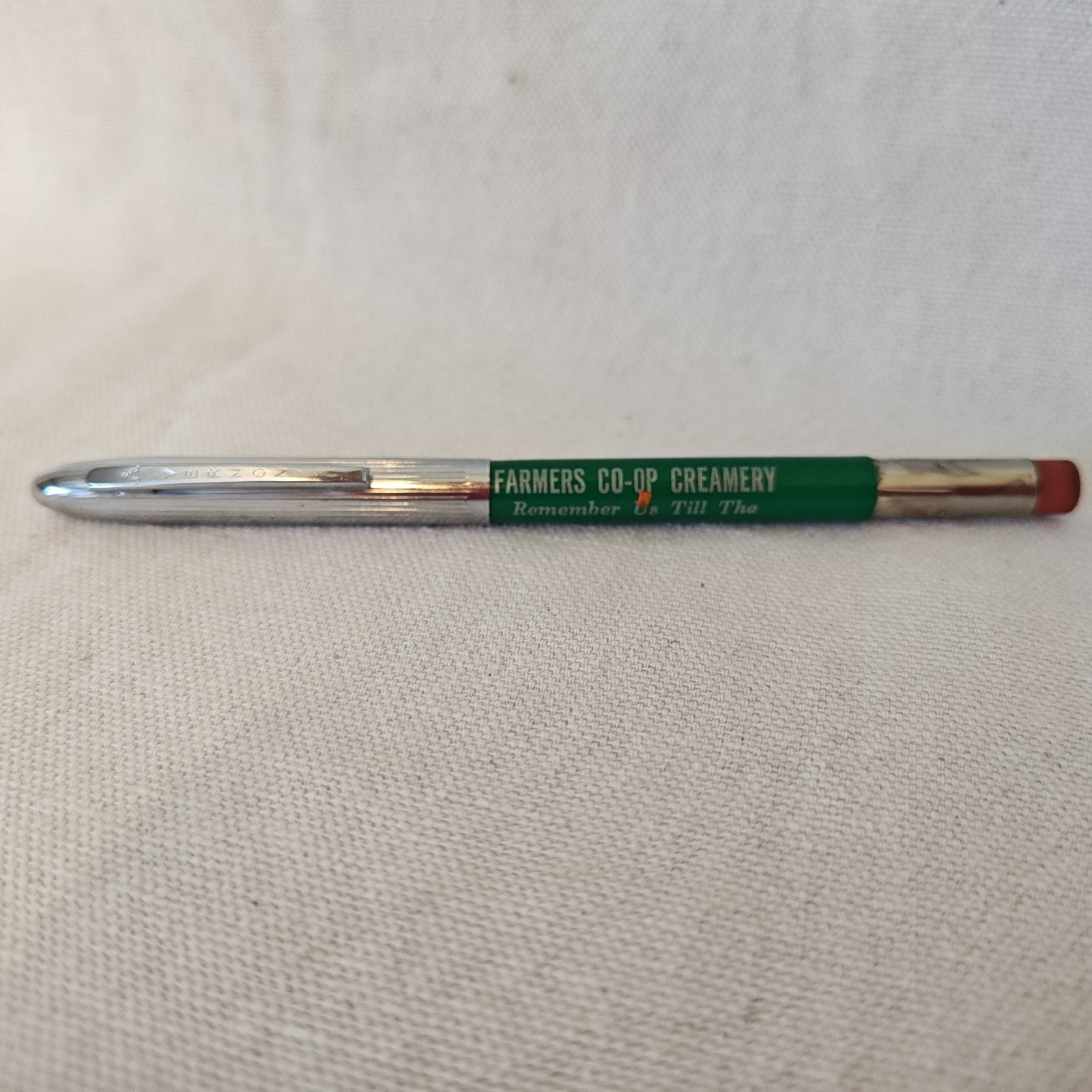 Vintage Vernon Mechanical Pencil ~ Farmers Co-op Creamery Manley, Ohio