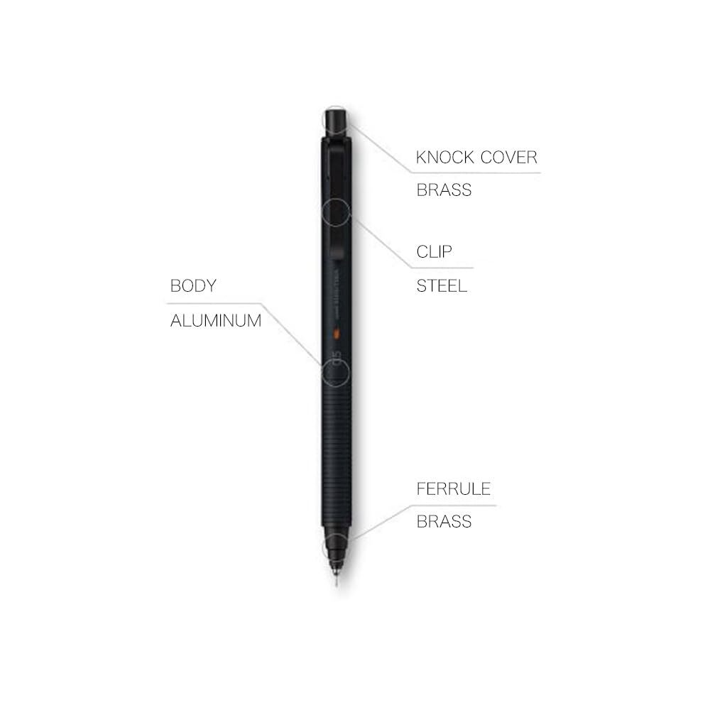 Mitsubishi Uni Kuru Toga Metal 0.5mm Mechanical Pencil M5KH1P.24 Nocturne Black