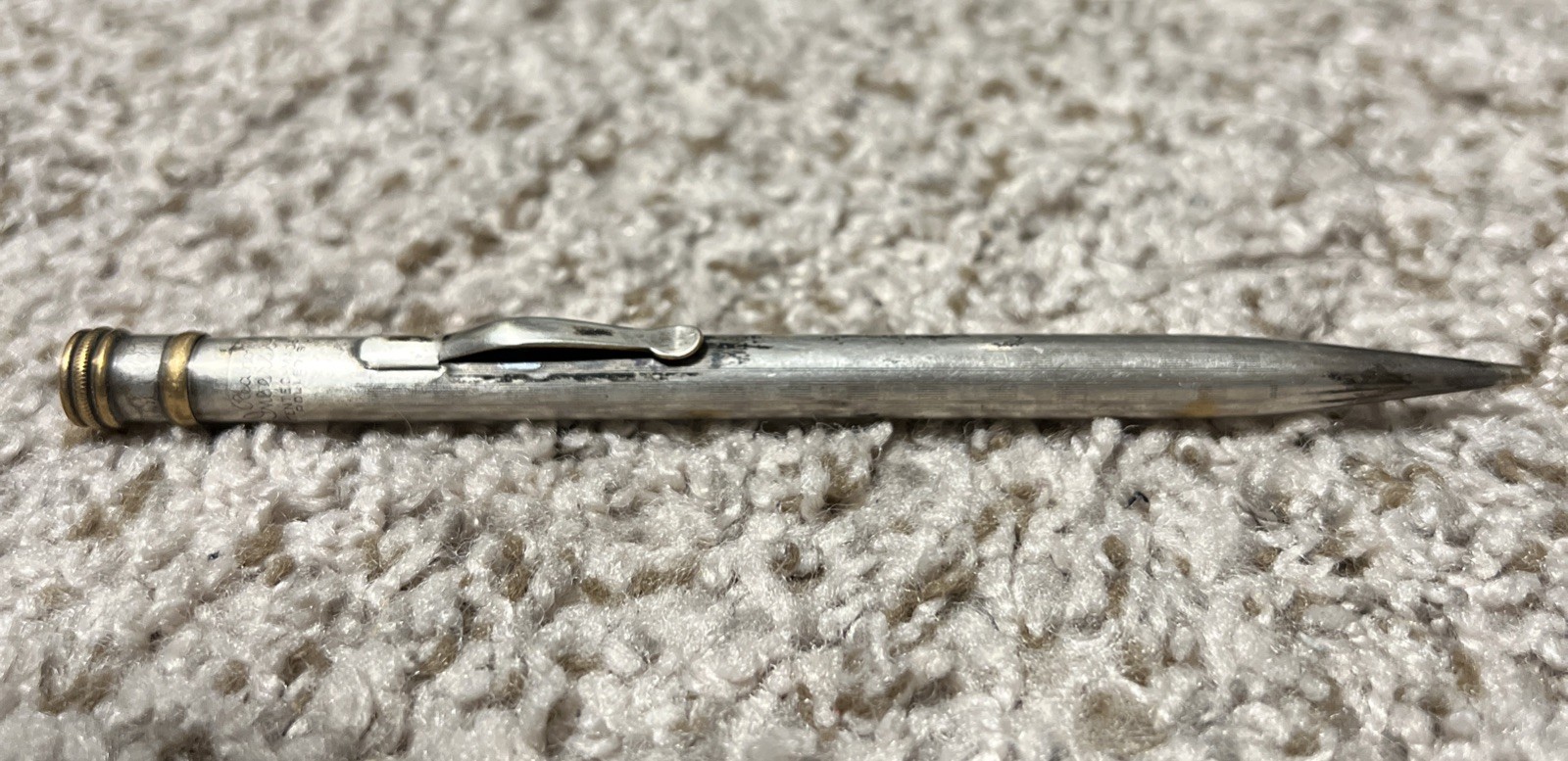 Antique Art Deco Redipoint Ingersoll Rolled Silver Mechanical Pencil 1.18 MM Lea