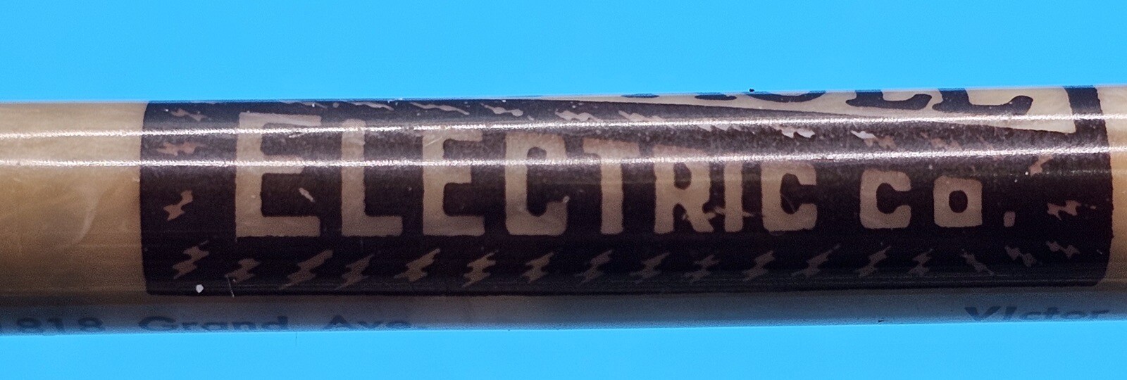 Redi Point Pencil Brown Tan Mother Of Pearl Marbled Look Advertisement KCMO Vtg
