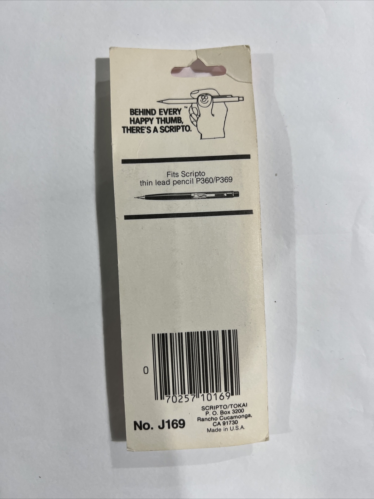 Scripto Long Erasers Pack of 3 No. J169 New Old Stock