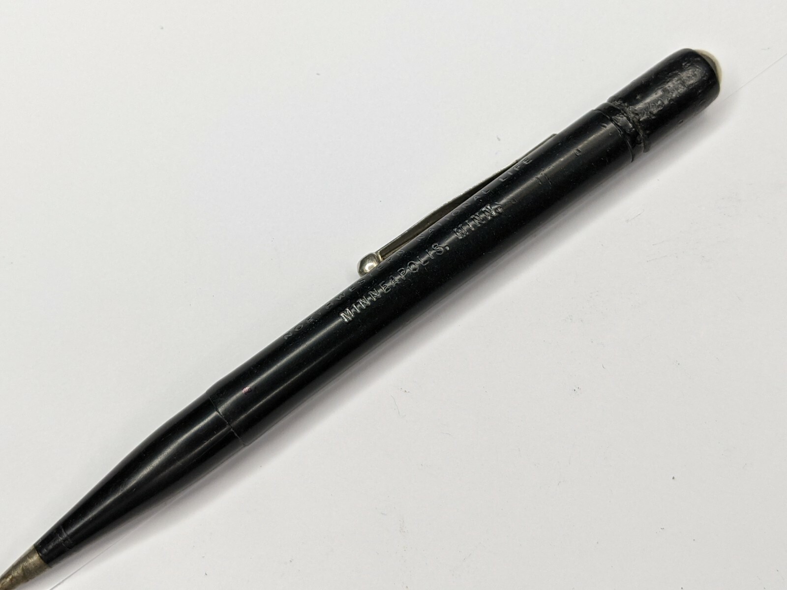 c1940s Minneapolis MN Redipoint Advertising Mechanical Pencil Life Insurance G25