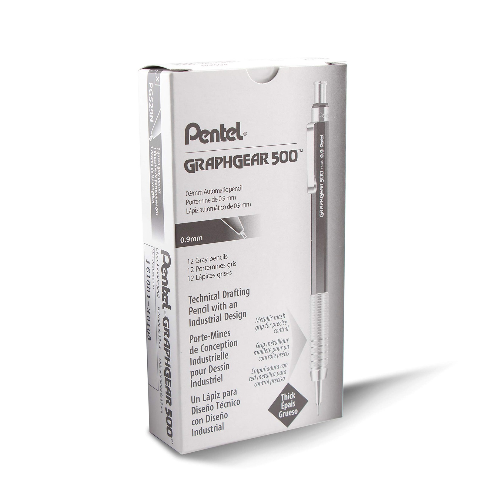 Lapiz De Dibujo Automatico Graphgear 500 Gris (Pg529n)