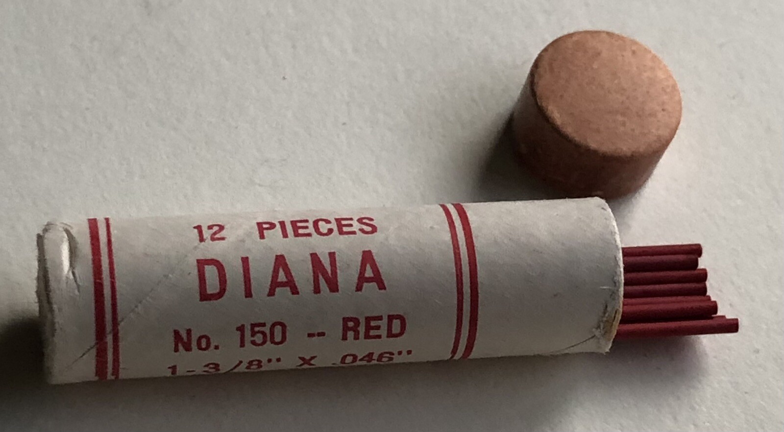 Vintage J. S. Staedtler DIANA Mechanical Pencil Lead RED 1.18mm NOS 12pk USA