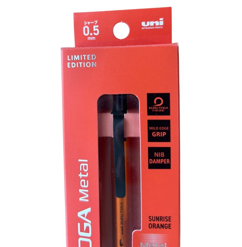 Uni Kuru Toga Metal 0.5mm Mechanical Pencil Sunrise Orange Limited Edition Japan