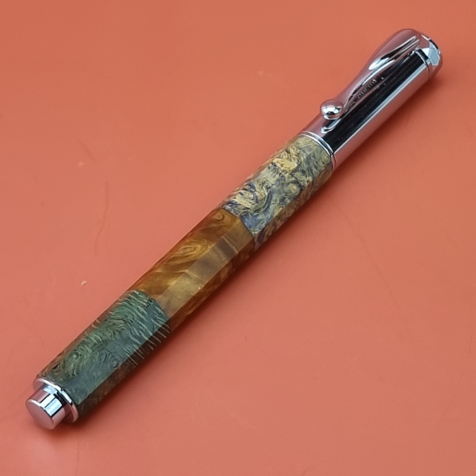 Hand Crafted Water based Ballpointpen with Octagonal Wood Barrel