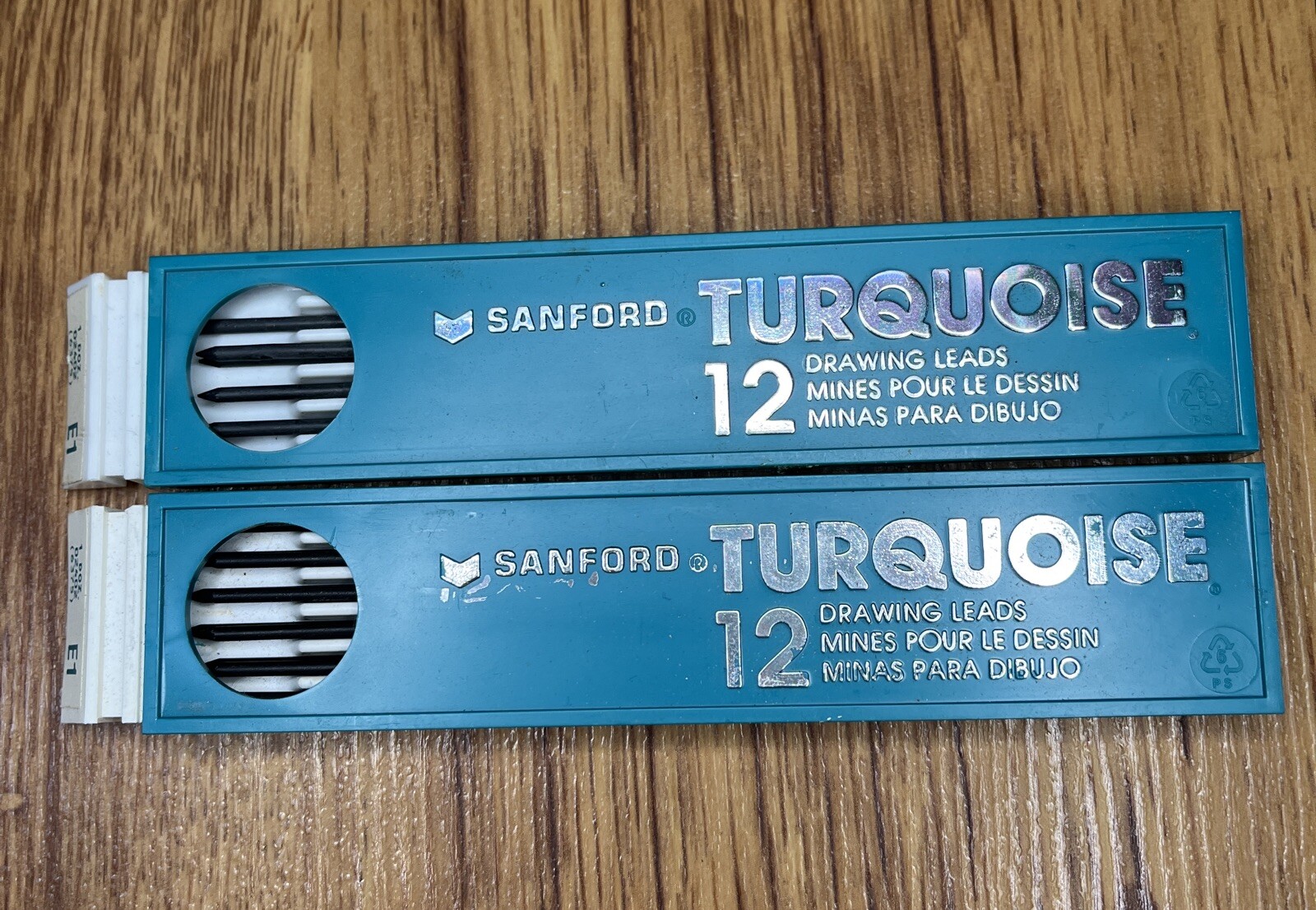 VINTAGE MECHANICAL PENCIL DESK SANFORD TURQUOISE 20 DRAWING LEADS E1 02402