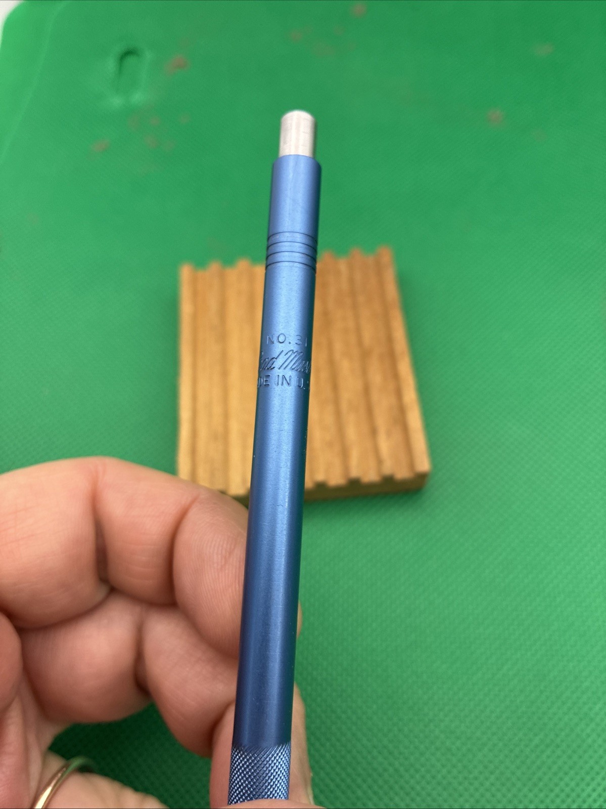 VINTAGE LEAD MASTER NO. 31 LEAD HOLDER DRAFTING PENCILS 50s Anodized Blue