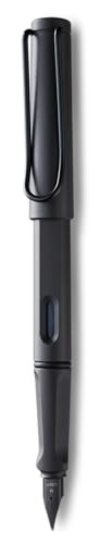 LAMY Safari Black Fountain Pen F with Steel Nib L17-F (Officially Imported) NEW