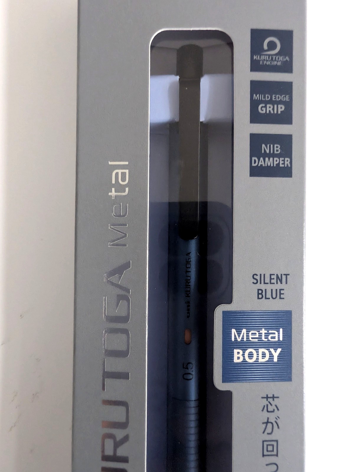UNI Kuru Toga Metal Silent Blue 0.5mm Mechanical Pencil M5-KH New Japan