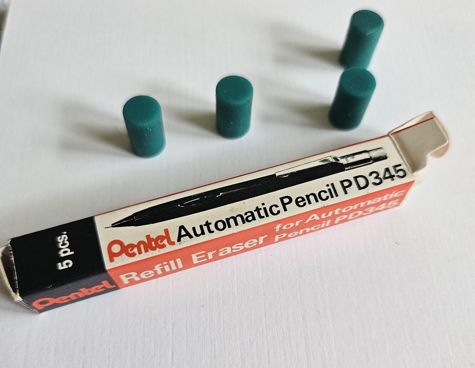Nine Vintage Lead and Erasure Packages. Three Ball Point Refills.