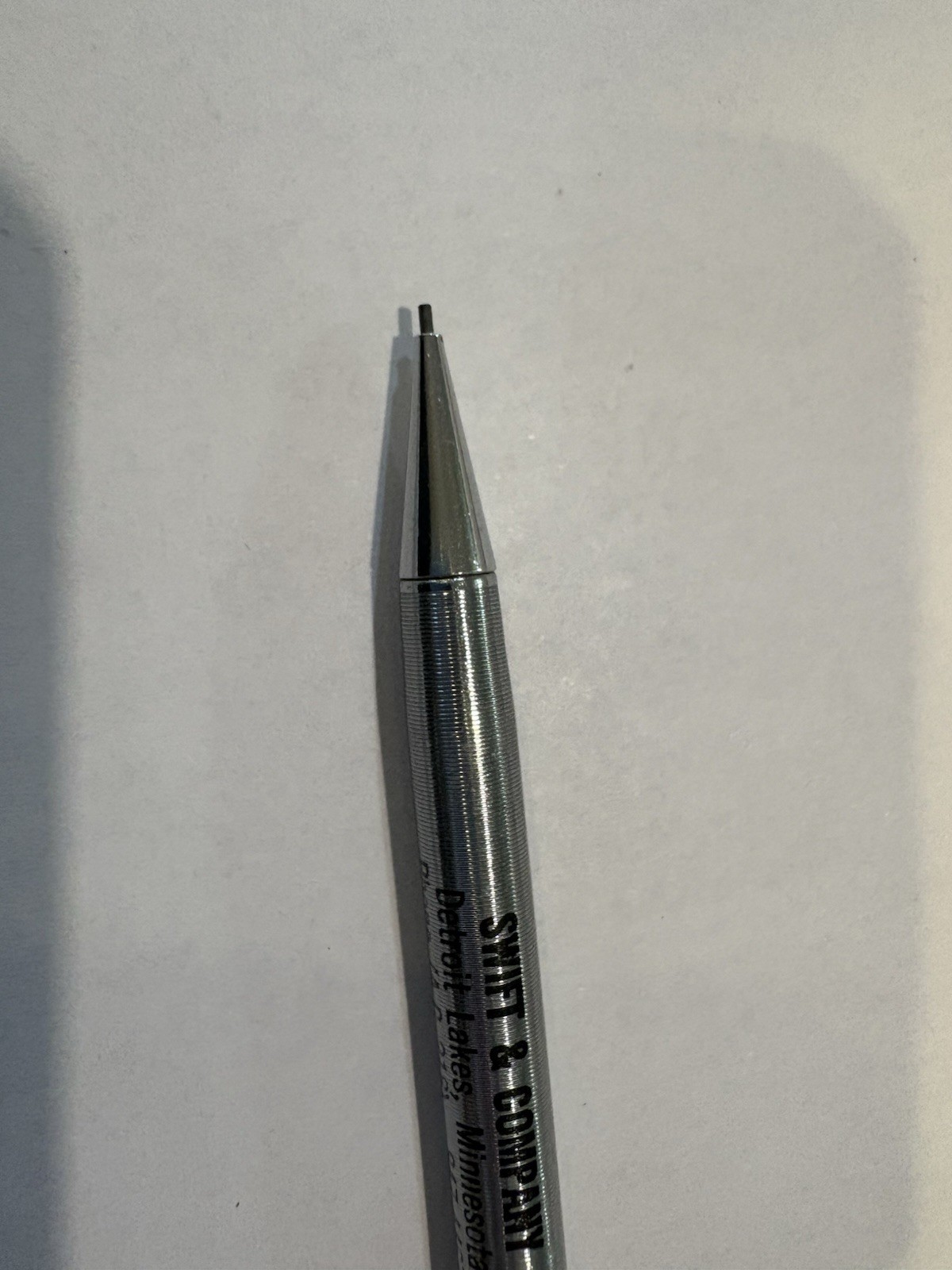 Vintage Ritepoint Mechanical Pencil Swift & Company Advertisement Silver Tone