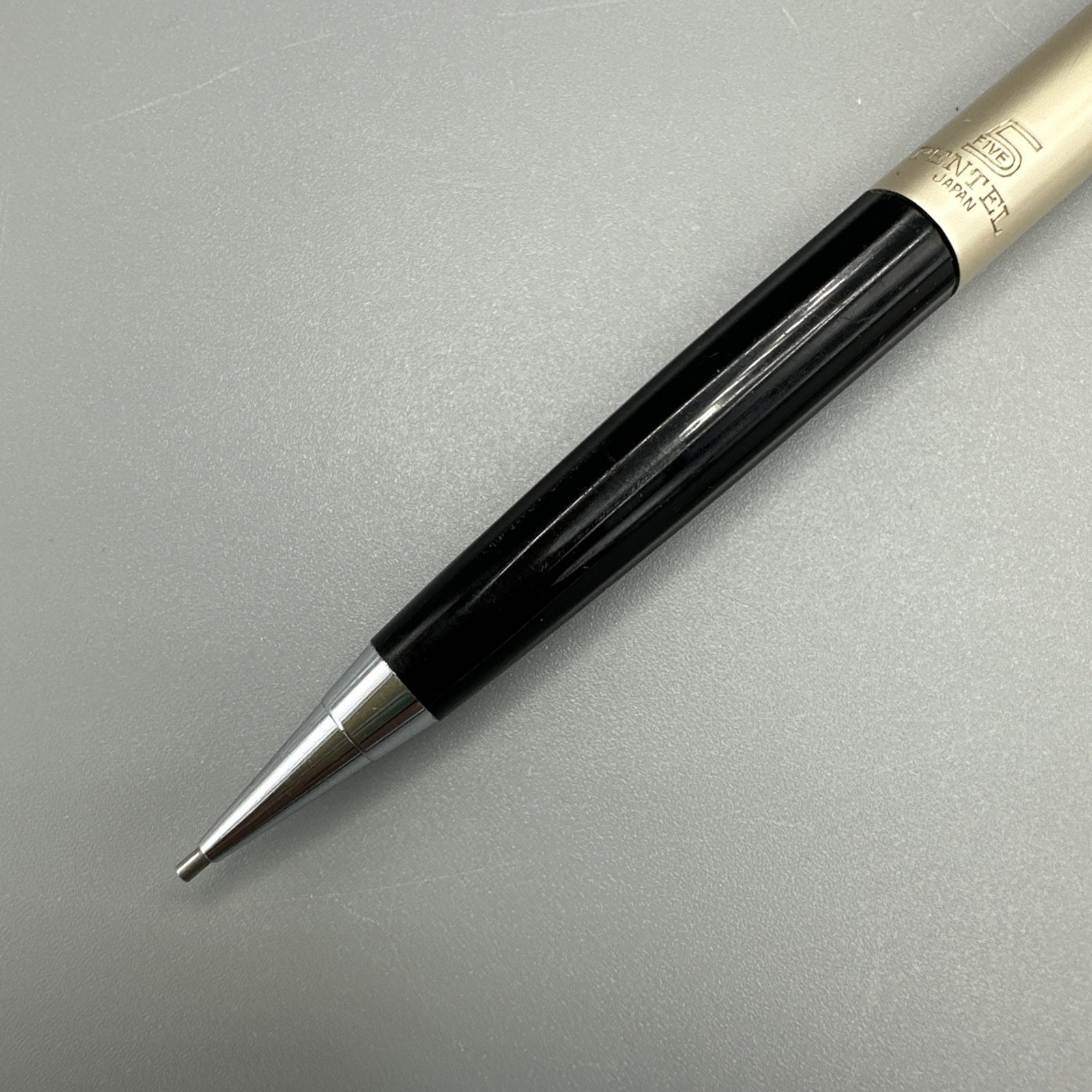 Vintage Pentel 5 Mechanical Pencil Brushed Stainless Steel Japan