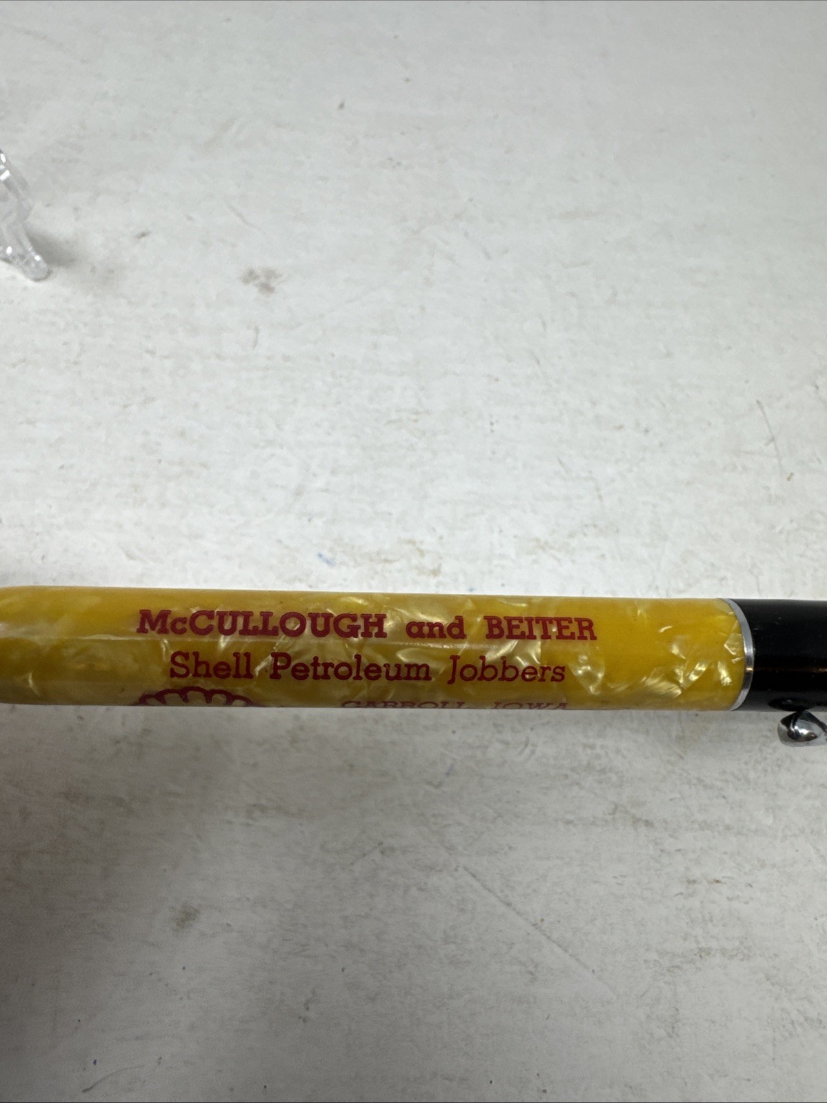 Vintage Marbled Mechanical Pencil Shell Oil Service Station Carroll Iowa