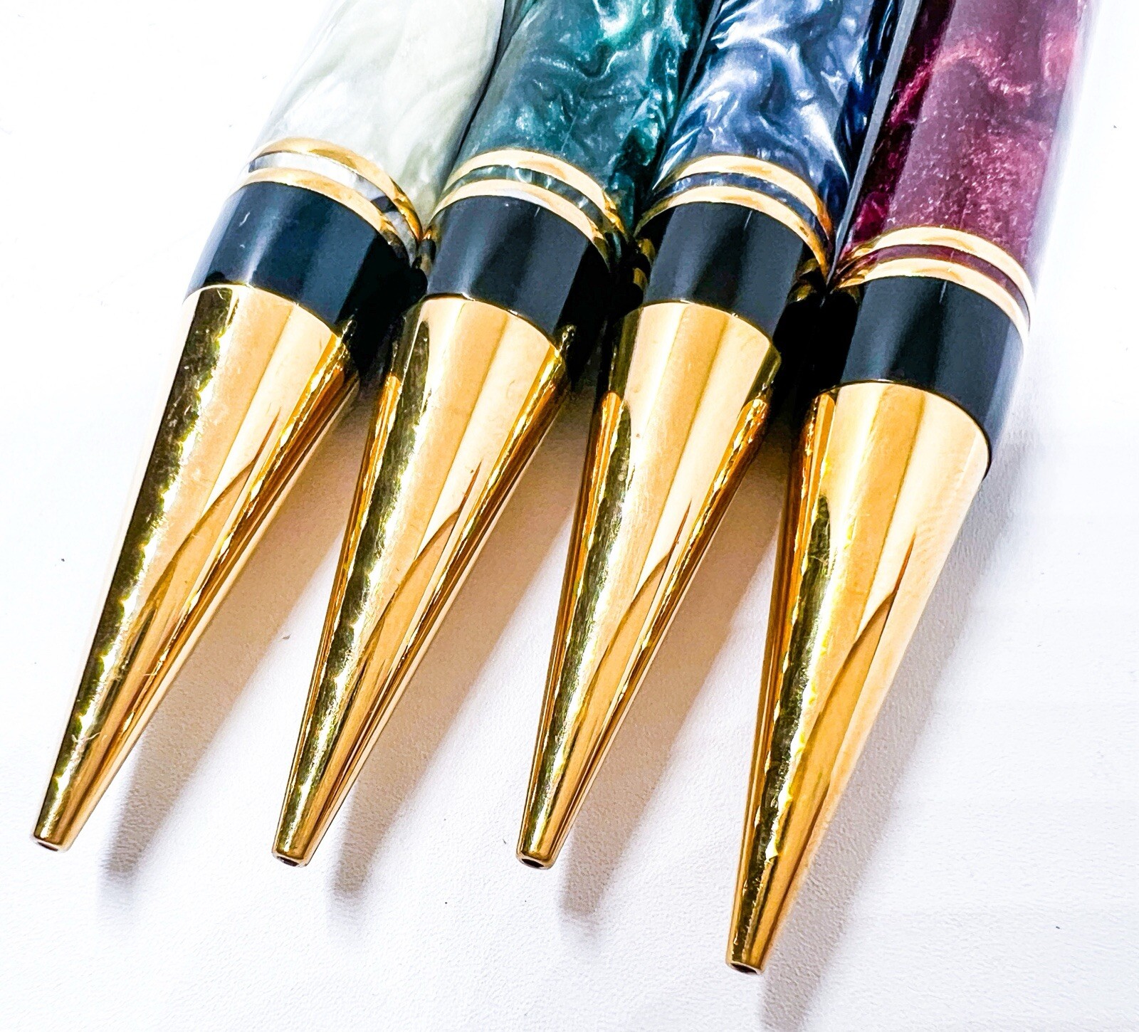 Mint 4pcs PARKER DUOFOLD MARBLE MAROON Green Blue Pearl White Mechanical Pencil