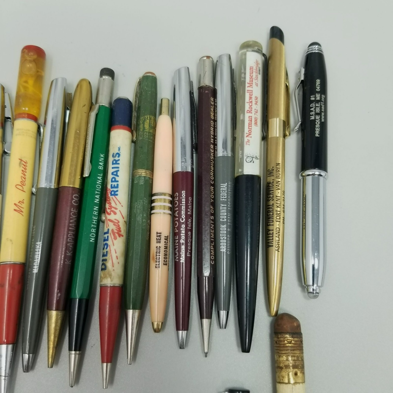 Vintage Advertising Pen Mechanical Pencil Mixed Lot of 31 AS IS