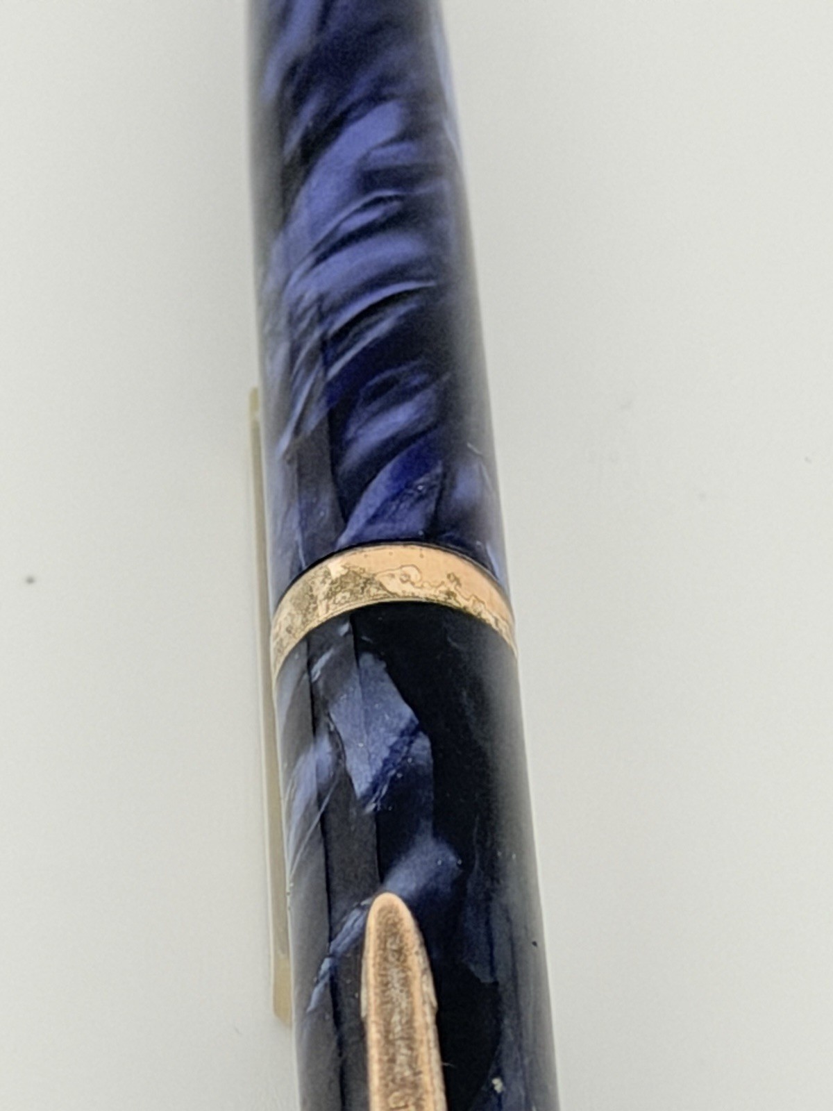 Vintage PARKETTE Made By Parker Mechanical Pencil Marble Blue Super Rare