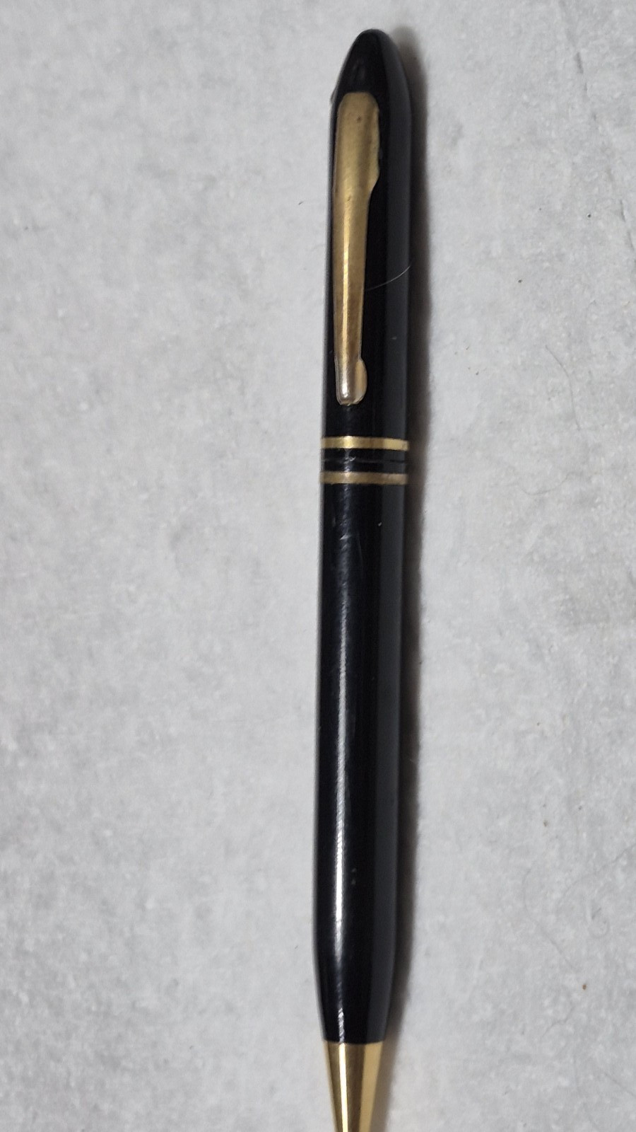 “Midway Fishing Tool Co.” Black/Polished Brass Trim Working Mech Pencil
