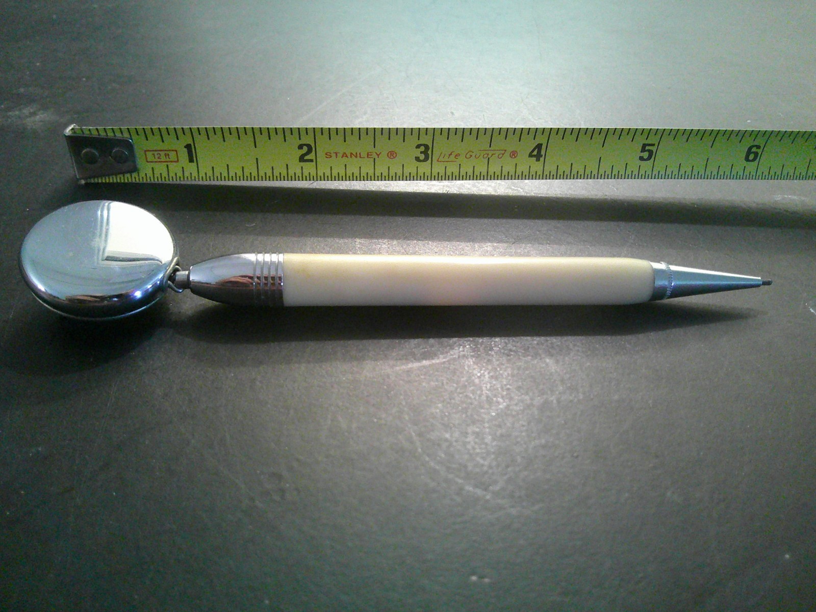 Unusual Vtg Retracting Chain Pin Antique Mechanical Golf Pencil VVGC Rare