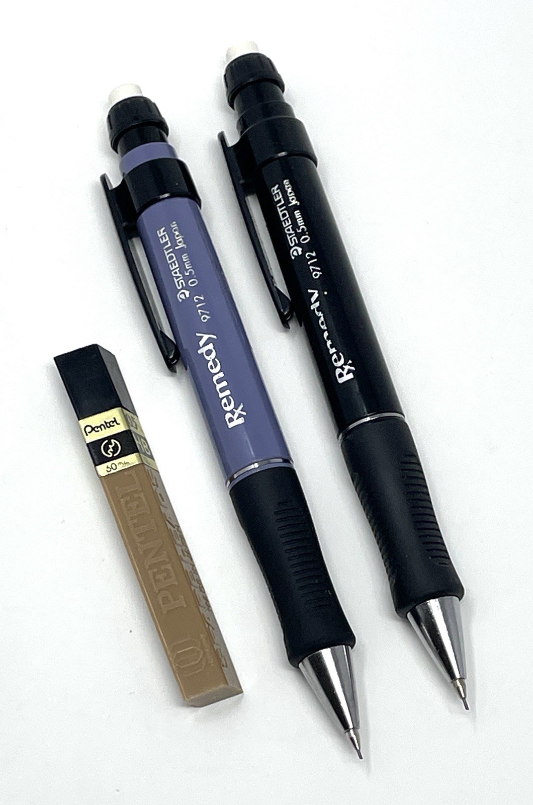 Staedtler Lot of 2 Remedy 9712 Mechanical Pencil 0.5mm Retractable Tip w/ Lead