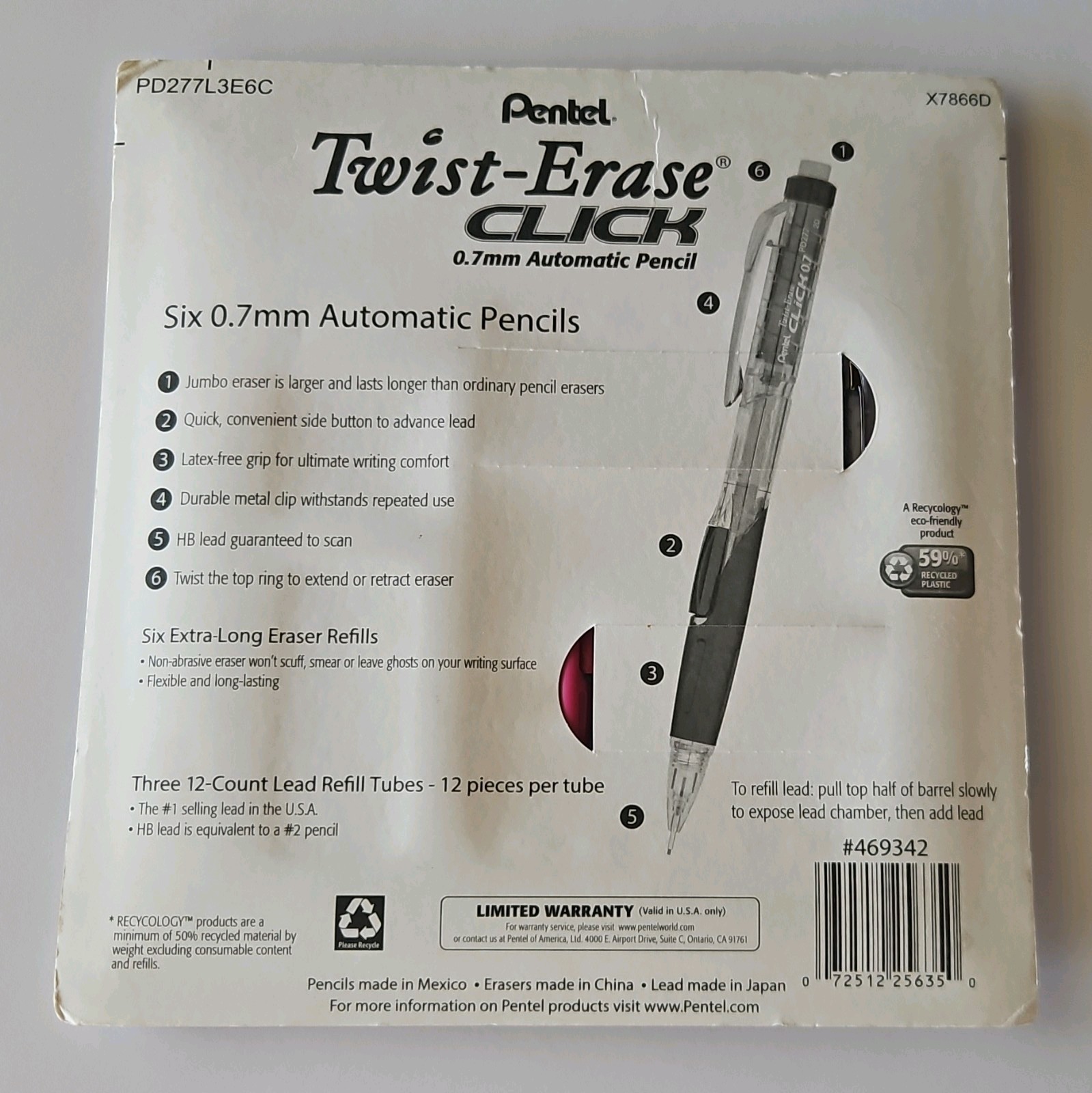 Pentel Twist-Erase Click Mechanical Pencil Kit