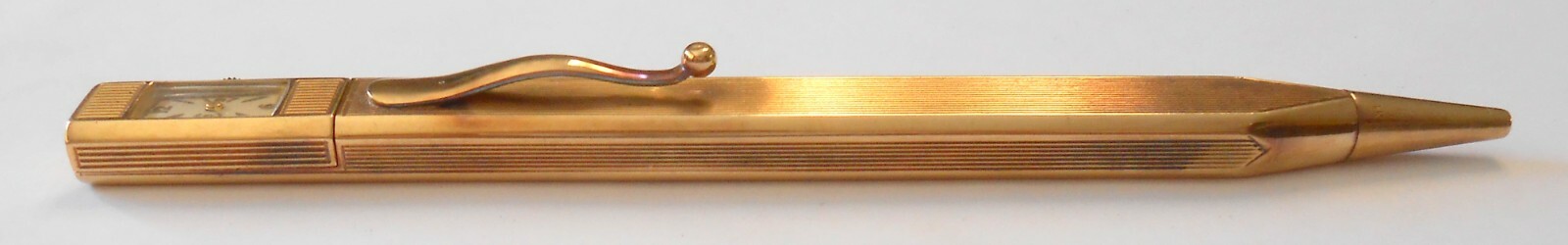 Rare Solid 14K Yellow Gold Mechanical Pencil w/ P. Buhre Watch 5″ Vintage